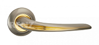 Дверная ручка RENZ мод. Сольо (матовый никель/латунь блест.) DH 88-08 SN/GP