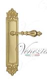 Дверная ручка Venezia на планке PL96 мод. Gifestion (полир. латунь) проходная